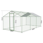 Parc à Poules - Enclos 18m² Ø38mm 6x3x2,25m - Acier Galvanisé