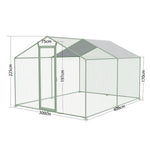 Parc à Poules - Enclos 12m² Ø38mm 4x3x2,25m - Acier Galvanisé
